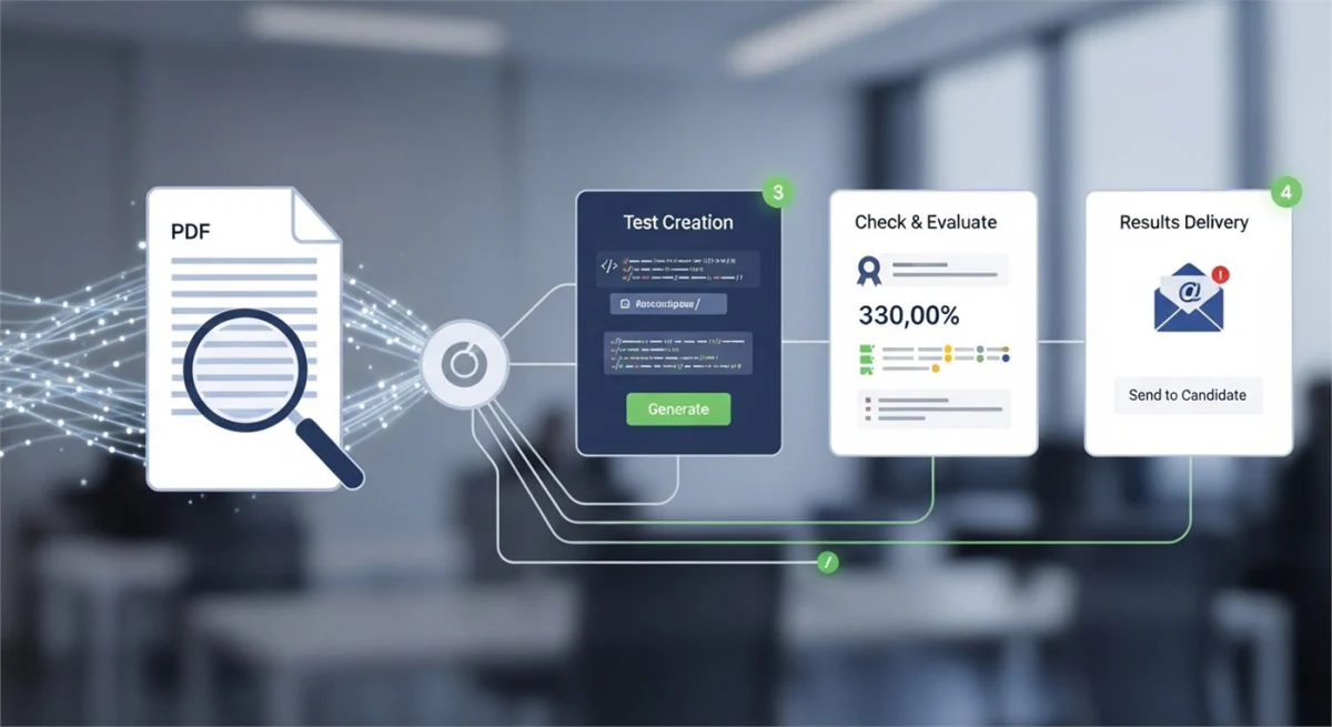 PDF to Test Automation System workflow visual